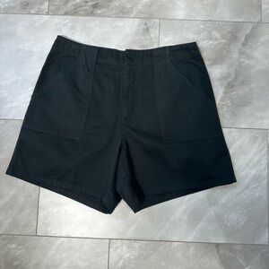 Rafaella Womens Shorts Size 10 Vintage Goth Flounce Black Cotton High Wa…